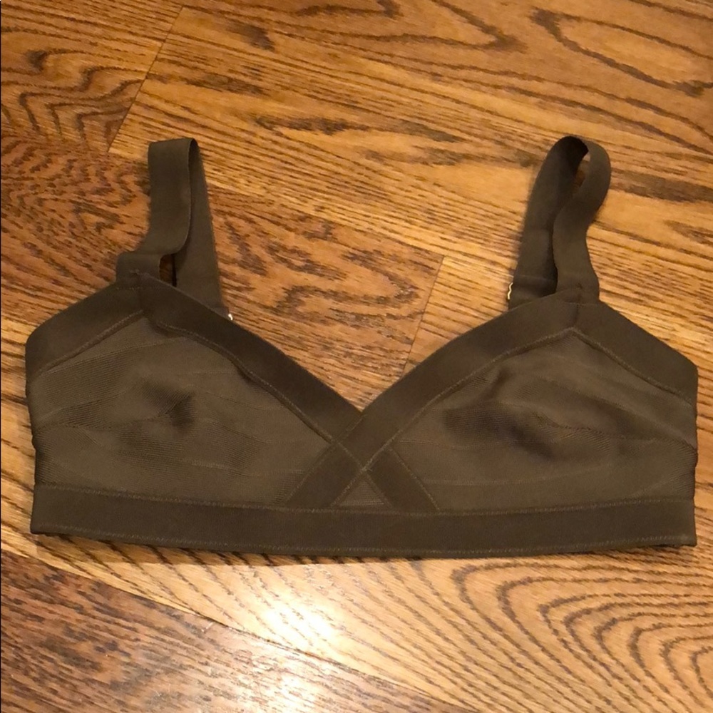 H&M Olive Green Bandage Bikini Top